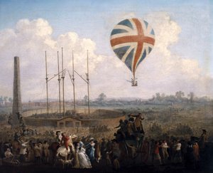 Mr. Lunardis New Balloon, 29 juni 1785 av Julius Caesar Ibbetson