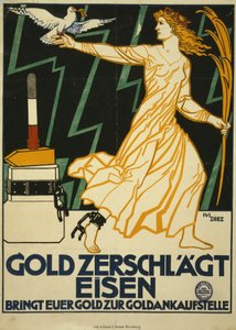 Guld krossar järn. Ta ditt guld till guldinköpscentralen av Julius Diez