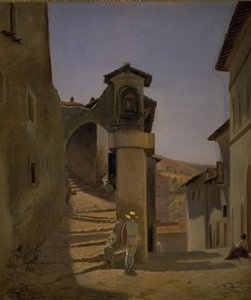 Gatubild i Subiaco, Italien av Julius Friedlænder