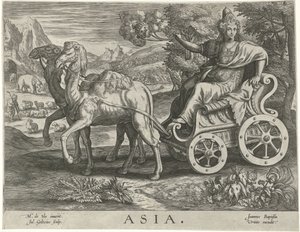 Asien Asien (titel på objekt) De fyra kontinenterna (serietitel) av Julius Goltzius