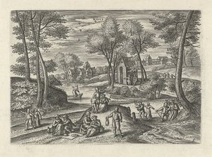 Maj Maivs (titel på objekt) De tolv månaderna (serietitel) av Julius Goltzius