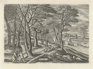 november (titel på objekt) De tolv månaderna (serietitel) av Julius Goltzius