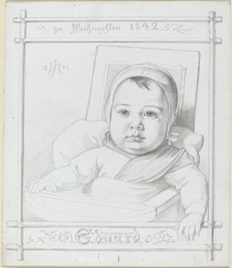 Eduard, konstnärens spädbarn av Julius Hubner