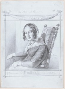 Pauline, konstnärens fru av Julius Hubner