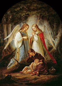 Skyddsänglarna, 1836. av Julius Huebner
