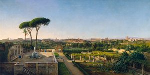 En utsikt över Rom från Aventine, 1873 av Julius O. Montalant