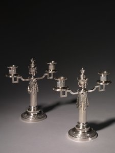Ljusstake, firma Peter Carl Fabergé av Julius Rappoport
