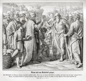 Abraham välsignas av Melkisedek, Genesis av Julius Schnorr von Carolsfeld