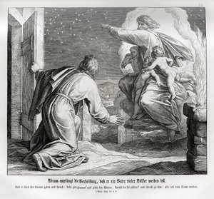 Abraham kommer att bli fader till många nationer, 1 Mosebok av Julius Schnorr von Carolsfeld