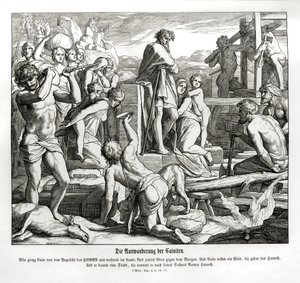 Kains liv i Nod efter hans exil, Genesis av Julius Schnorr von Carolsfeld