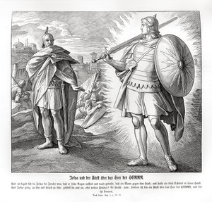 Kapten för Herrens här utanför Jeriko, Josua av Julius Schnorr von Carolsfeld