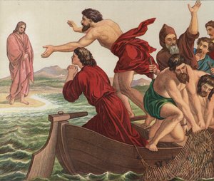 Kristus visar sig vid Tiberias sjö av Julius Schnorr von Carolsfeld