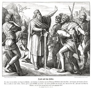 David och de tre mäktarna, 2 Samuel av Julius Schnorr von Carolsfeld