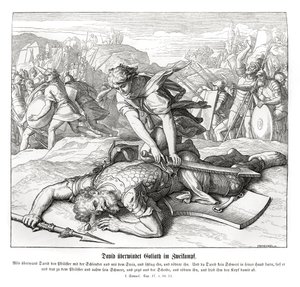 David besegrar Goliat av Julius Schnorr von Carolsfeld