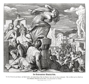 Abimeleks död, domare av Julius Schnorr von Carolsfeld