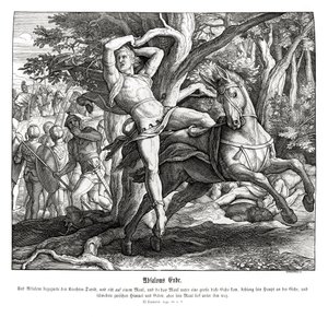 Absaloms död, 2 Samuel av Julius Schnorr von Carolsfeld