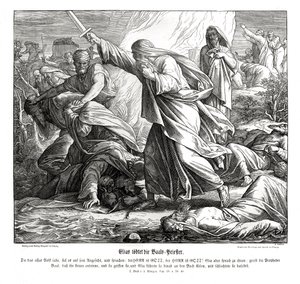 Elia dödar Baals profeter av Julius Schnorr von Carolsfeld