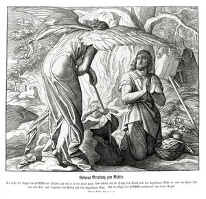 Gideon kallas som domare, domare av Julius Schnorr von Carolsfeld