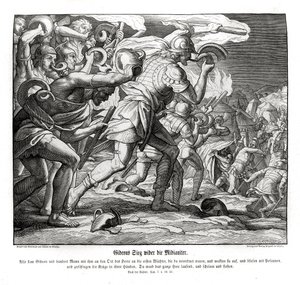 Gideons seger mot midjaniterna, domare av Julius Schnorr von Carolsfeld