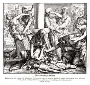 Herodes dödar barnen, Matteusevangeliet av Julius Schnorr von Carolsfeld