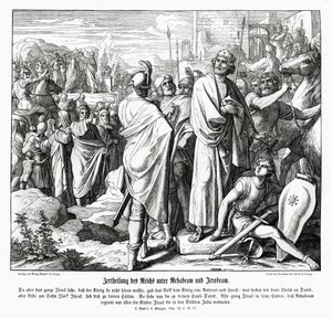 Jerobeam och Rehabeam av Julius Schnorr von Carolsfeld