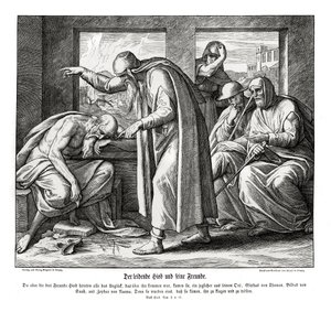 Jobs vänner, Job av Julius Schnorr von Carolsfeld