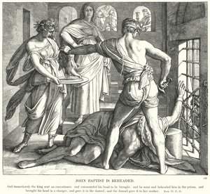 Johannes Baptist halshuggas av Julius Schnorr von Carolsfeld
