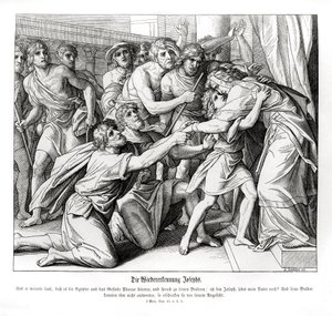 Josef är igenkänd av sina bröder, Genesis av Julius Schnorr von Carolsfeld