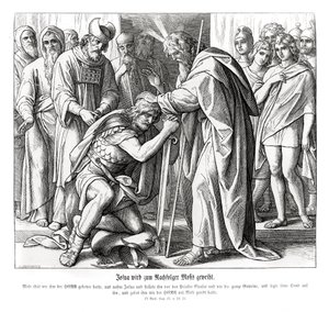 Josua utses till Moses efterträdare, Numbers av Julius Schnorr von Carolsfeld