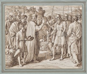 Melkisedek välsignar Abraham av Julius Schnorr von Carolsfeld