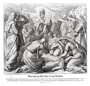 Mose ger buden, 2 Mos av Julius Schnorr von Carolsfeld