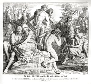 Människans multiplikation, Genesis av Julius Schnorr von Carolsfeld