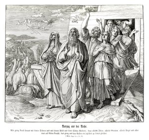 Noa och hans familj efter syndafloden, Första Mosebok av Julius Schnorr von Carolsfeld