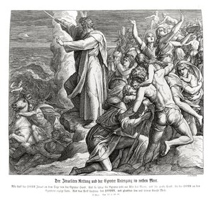 Röda havets delning, Exodus av Julius Schnorr von Carolsfeld