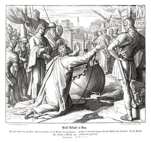 Paulus ankomst till Rom, Apostlagärningarna av Julius Schnorr von Carolsfeld