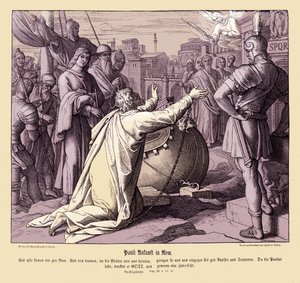 Paulus ankomst till Rom, Apostlagärningarna av Julius Schnorr von Carolsfeld