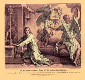 Samuel tar emot profetian om Elis död av Julius Schnorr von Carolsfeld