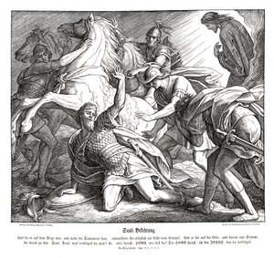 Saulus på vägen till Damaskus, Apostlagärningarna av Julius Schnorr von Carolsfeld