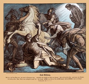 Saulus på vägen till Damaskus, Apostlagärningarna av Julius Schnorr von Carolsfeld