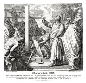 Salomo bygger Herrens hus av Julius Schnorr von Carolsfeld