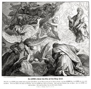 Herren visar sig för Elia på berget Horeb av Julius Schnorr von Carolsfeld