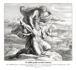 Herren visar Mose det utlovade landet, 5 Mosebok av Julius Schnorr von Carolsfeld