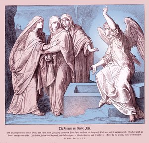 Kvinnorna vid Jesu grav, Markusevangeliet av Julius Schnorr von Carolsfeld