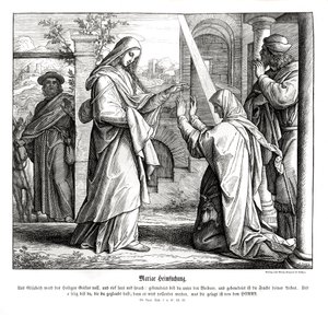 Besök av Maria, Lukasevangeliet av Julius Schnorr von Carolsfeld