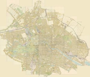 Översiktskarta över Berlin i 44 ark av Julius Straube