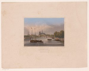 Utsikt över Haarlem Haarlem sett från Noorder-Sparen (titel på objekt) av Julius Umbach