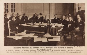 Album " Jack Bosio - War Campaign 1917-1920 ": möte med Nationernas Förbunds råd i Genève av Jullien F. H.