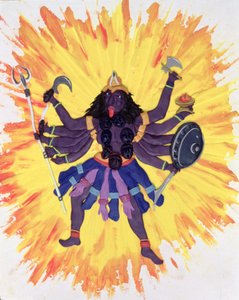Kali (olja och modelllera på papper)