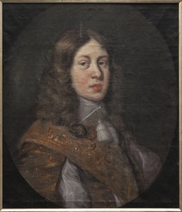 Frederic de Holstein Gottorp - Porträtt av Fredrik (1635-1654), arvtagaren till tronen i Holstein-Gottorp, av Ovens, Juergen (1623-1678). Olja på duk, första hälften av 1600-talet.. Mått: 70x60 cm. Nationalmuseum Stockholm
