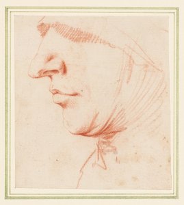 En mans huvud i profil av Jusepe de (1591 1652) Ribera